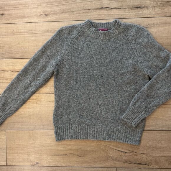 J crew cuffed mockneck sweater women’s L large wool rabbit gray warm - Picture 2 of 2